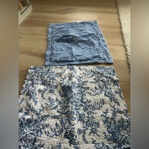 Laura Ashley Blue Floral Quilted pillowcases